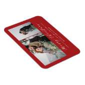 Elegant miniem foto-collage kerstscript magneet (Rechterzijde)