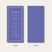 Elegant Minima 3 Coursel Purple Menu