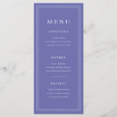 Elegant Minima 3 Gangen Purper Menu (Voorkant)