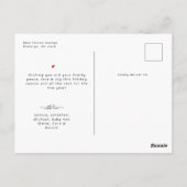 Elegant minimaal 9 fotocollage kerstvakantie briefkaart (Achterkant)