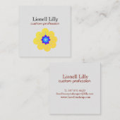 Elegant Minimaal aangepast Vierkante Visitekaartje (Voorkant / Achterkant)