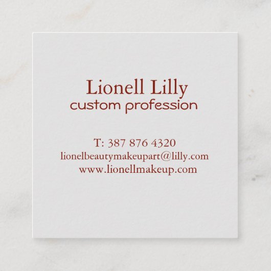 Elegant Minimaal aangepast Vierkante Visitekaartje (Achterkant)