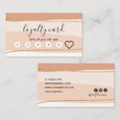 Elegant minimaal abstract gouden glitter-trouwerek klantenkaartje (Voorkant / Achterkant)