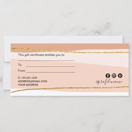 Elegant minimaal abstract goudglitter (Achterkant)