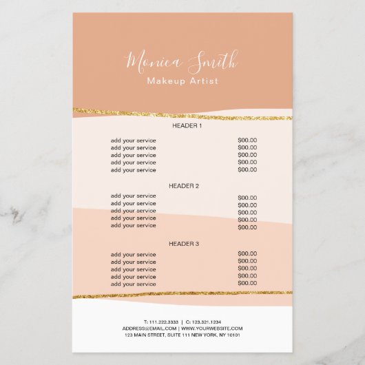 Elegant minimaal abstract goudglitter flyer (Voorkant)