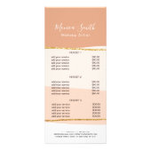 Elegant minimaal abstract goudglitter prijslijst reclamekaart (Voorkant)