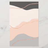 Elegant minimaal abstract roos goudglitter flyer (Achterkant)