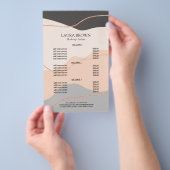 Elegant minimaal abstract roos goudglitter flyer (Hand)