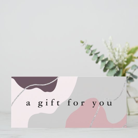 Elegant minimaal abstract zilverglitter (Staand voorkant)