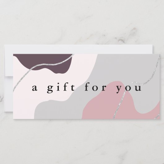 Elegant minimaal abstract zilverglitter (Voorkant)