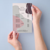 Elegant minimaal abstract zilverglitter flyer (Hand)