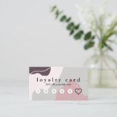 Elegant minimaal abstract zilverglitter klantenkaartje (Staand voorkant)