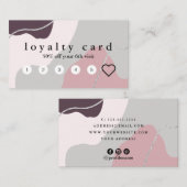 Elegant minimaal abstract zilverglitter klantenkaartje (Voorkant / Achterkant)