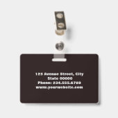 Elegant, minimaal badge (Back with Clip)