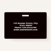 Elegant, minimaal badge (Achterkant)