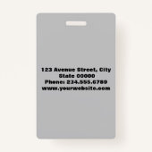 Elegant, minimaal badge (Achterkant)