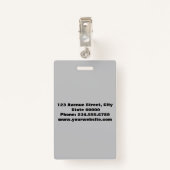 Elegant, minimaal badge (Achterkant met clip)