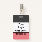 Elegant, minimaal badge (Voorkant met clip)