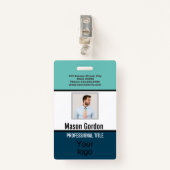 Elegant, minimaal badge (Voorkant met clip)