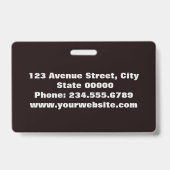 Elegant, minimaal badge (Back)