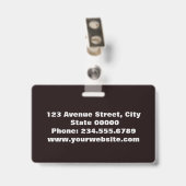 Elegant, minimaal badge (Back with Clip)