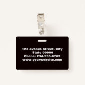 Elegant, minimaal badge (Achterkant met clip)