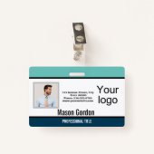 Elegant, minimaal badge (Voorkant met clip)