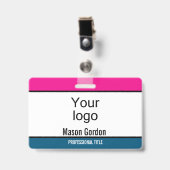Elegant, minimaal badge (Voorzijde met clip)