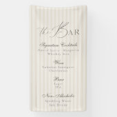 Elegant Minimaal Barmenu Huwelijksbord Spandoek (Verticaal)
