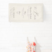 Elegant Minimaal Barmenu Huwelijksbord Spandoek (Insitu)