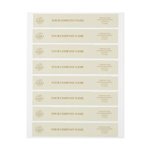 Elegant Minimaal Beige Goud Zakelijk Logo Merk W