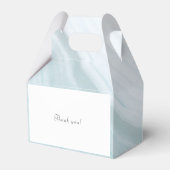 Elegant minimaal blauw en wit marmer bedankdoosjes (Achterkant)