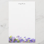 Elegant, minimaal bloemmotief Persoonlijk Briefpapier (Voorkant)