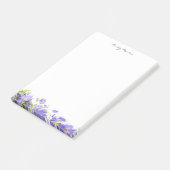 Elegant, minimaal bloemmotief Persoonlijk Post-it® Notes (Schuin)
