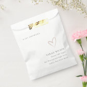 Elegant minimaal Blush Pink Heart Baby shower Bedankzakje (Gezegeld)