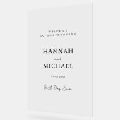 Elegant, minimaal, bruiloft acryl bord (Hoek)