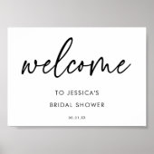 Elegant Minimaal Bruiloftfeest Welkomstbord Poster (Voorkant)