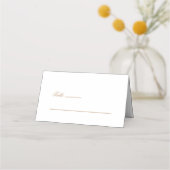 Elegant Minimaal Calligrafie Schrift Bruidstaal Plaatskaartje (Voorkant)