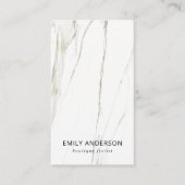 ELEGANT MINIMAAL CHIC MARBLE TEXTURE PROFESSIONAL VISITEKAARTJE (Voorkant)