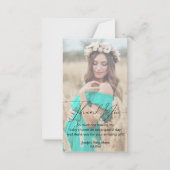Elegant minimaal dank u baby shower foto chic notitiekaartje (Voorkant)