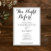 Elegant minimaal de avond ervoor kaart