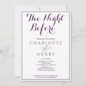 Elegant minimaal de avond voor Paarse Kaart (Voorkant)