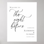 Elegant minimaal De avond voor repetitie welkom Poster (Voorkant)