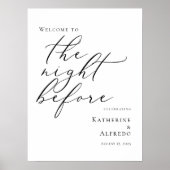 Elegant minimaal De avond voor repetitie welkom Poster (Voorkant)