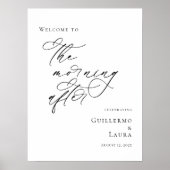 Elegant minimaal De Ochtend Na brunch welkom Poster (Voorkant)