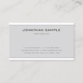 Elegant minimaal design modern, stijlvol, grijs, b visitekaartje (Voorkant)