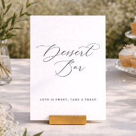 Elegant Minimaal Dessertbar Huwelijksbord Kaart