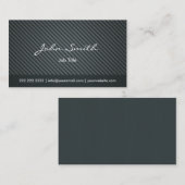 Elegant minimaal donkergroene strepes Visitekaartj Visitekaartje (Voorkant / Achterkant)