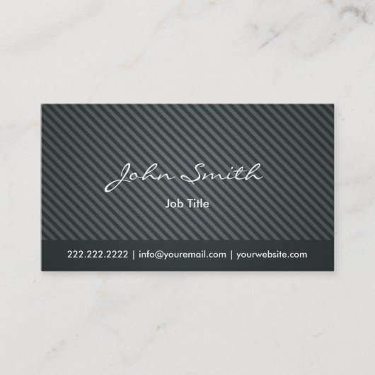 Elegant minimaal donkergroene strepes Visitekaartj Visitekaartje (Voorkant)