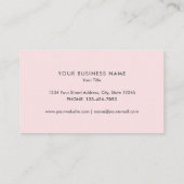 Elegant Minimaal Drievoudig Lijst Roze Visitekaartje (Achterkant)